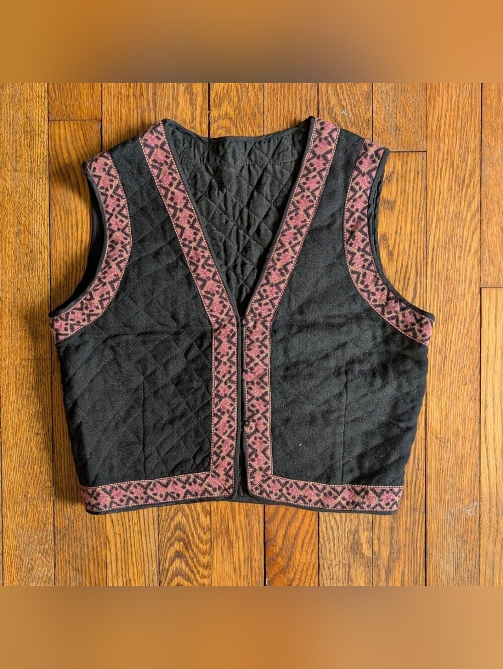 Vintage Ritu Kumar for Judith Ann Boho Quilted Cropped Vest